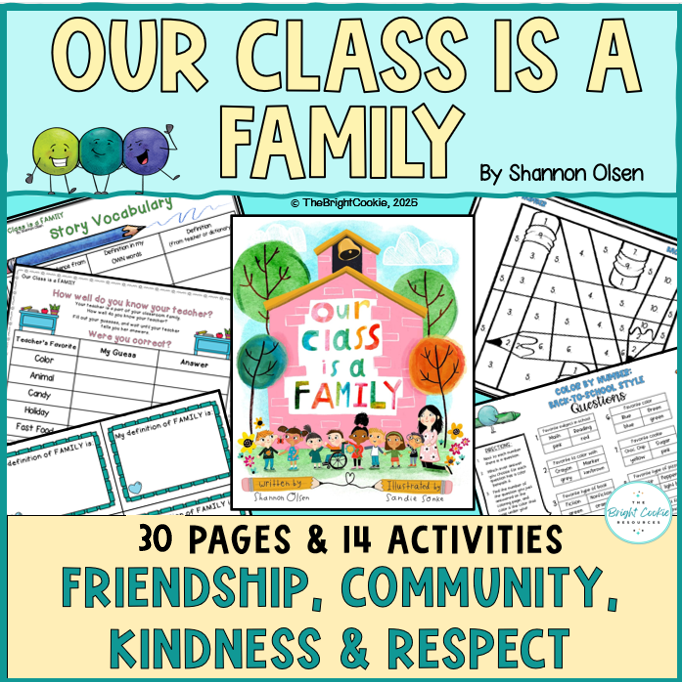 Our Class is a Family Picture Book Companion Activities