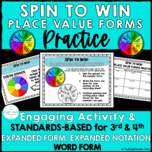 Spin to Win Place Value Forms Game