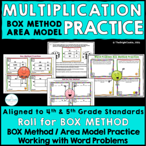 Multiplication 2-by-2-digit Area Model and Box Method