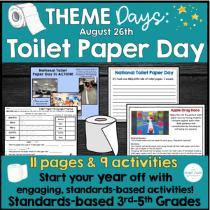 National Toilet Paper Day Activities Math Writing STEM Group Project 4th Grade