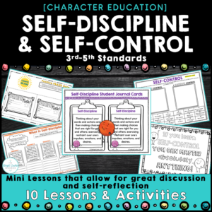 SEL Self Discipline & Self Control Activities- Character Education