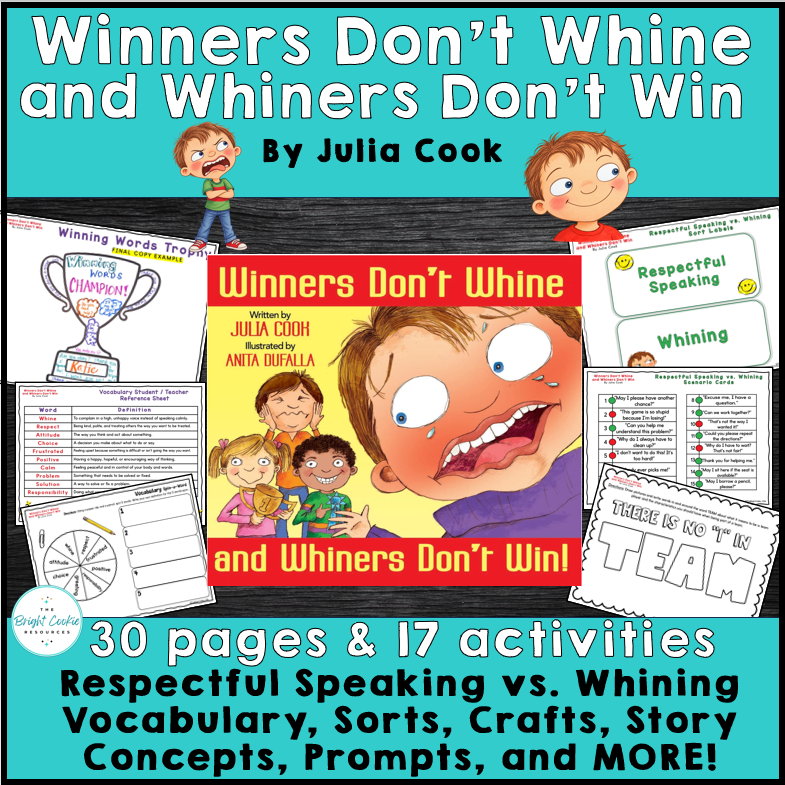 Winners Don't Whine by Julia Cook- SEL Book Companion