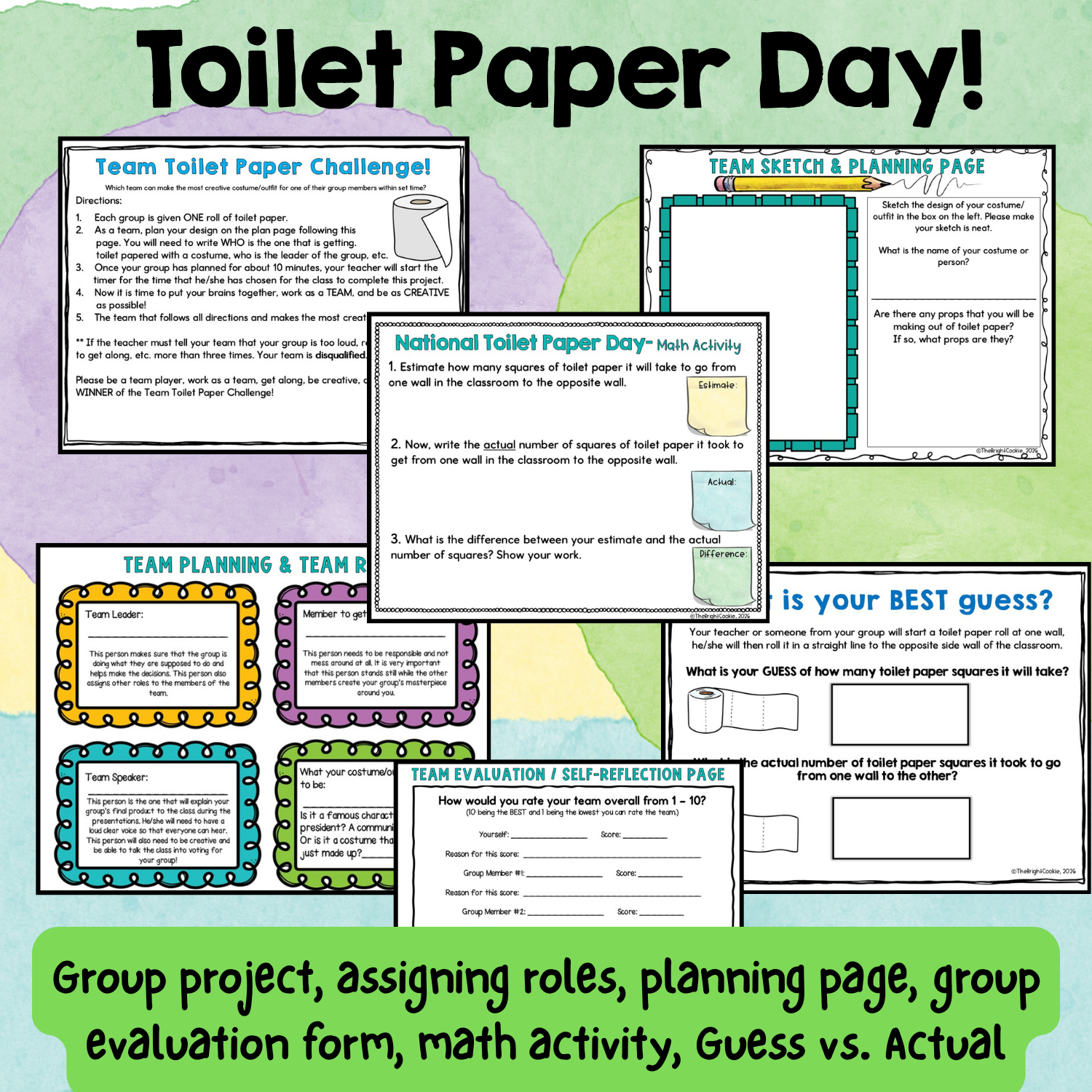 National Toilet Paper Day Activities Math Writing STEM Group Project 4th Grade - Image 4