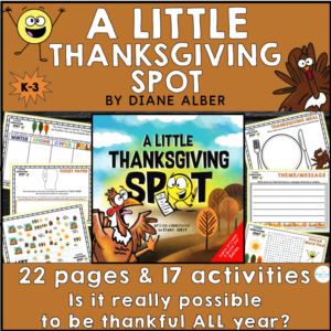 A Little Thanksgiving SPOT Activities | Diane Alber Book Companion SEL Worksheet