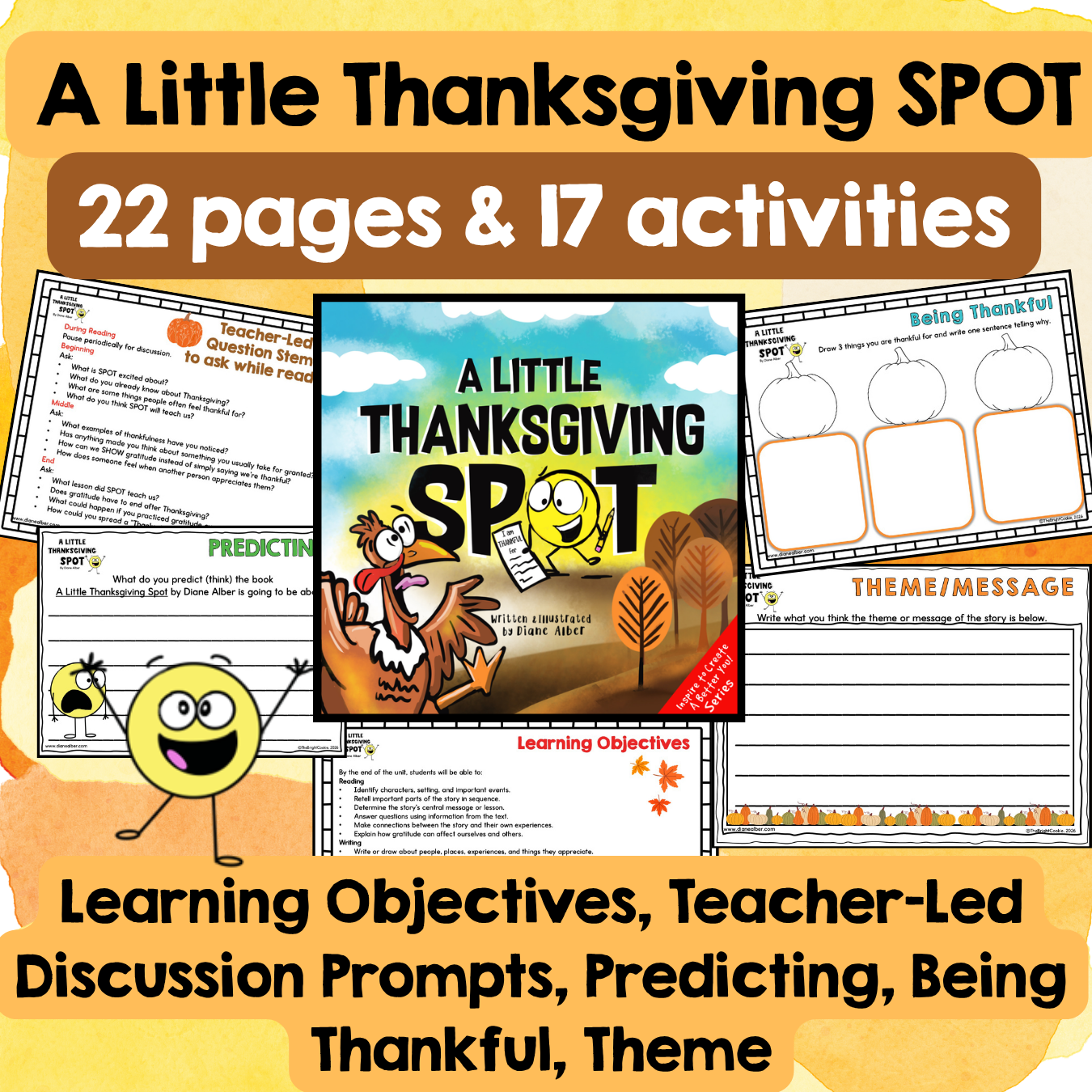 A Little Thanksgiving SPOT Activities | Diane Alber Book Companion SEL Worksheet - Image 2