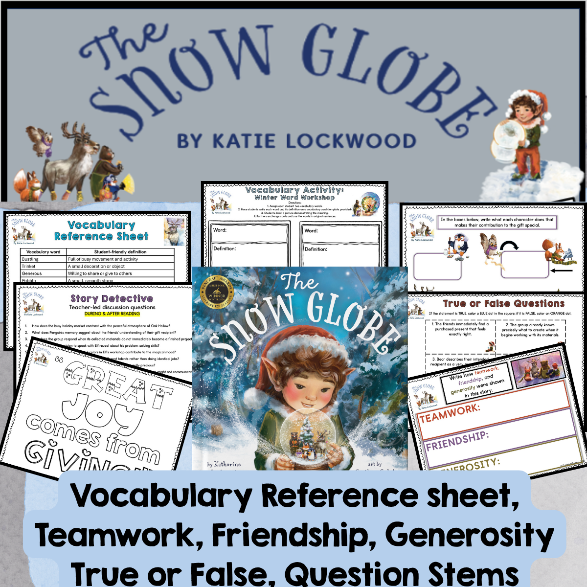 The Snow Globe Book Companion Winter Reading Comprehension, SEL, Writing & Craft - Image 3